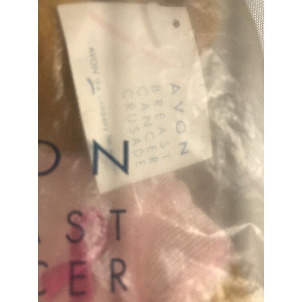 Avon 2001 Pink Ribbon Shirt Breast Cancer Bear Awareness Crusade 7” Beanie - Picture 3 of 11